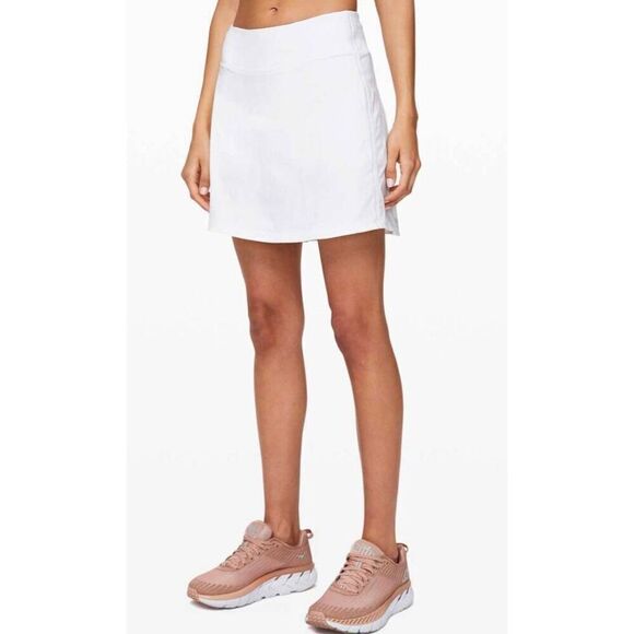 NWOT LULULEMON ATHLETICA Pace Rival Skirt "Extra Long 17' In White Size 2 - Picture 3 of 7